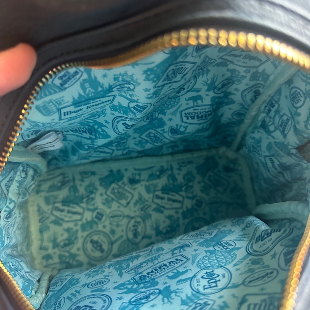 New Disney Teal Patterned Interior Backpack - image 2